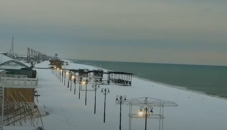 Побережье моря в Запорожской области засыпало снегом. Фото/Видео Побережье моря в Запорожской области засыпало снегом. Фото/Видео, Ева Миронова